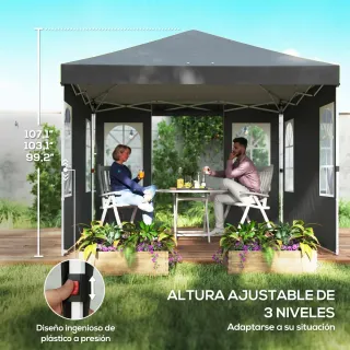 Carpa Plegable 3x3m UPF50+ 4 Laterales