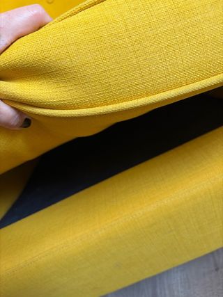 Sillón amarillo tela Ikea