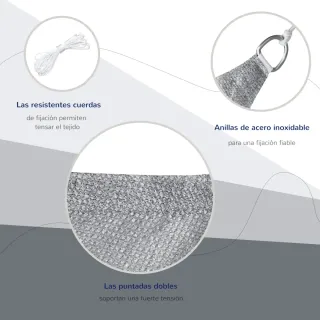 Toldo Vela Rectangular 4x3m Protección UV