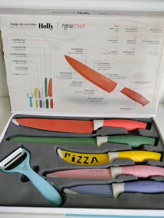 Juego de 6 cuchillos Newchef con pelador