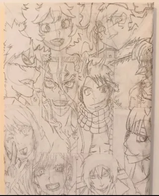Quadro Manga Fanart – Collage Personaggi Anime