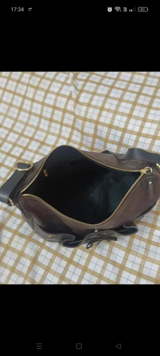 Borsa Alviero Martini pelle marrone e tracolla