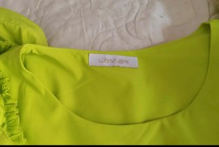 Camicia con rouches verde