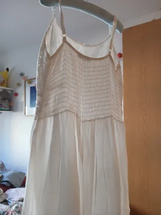 Vestido blanco bordado 16 años