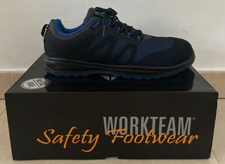 Zapatos de seguridad WORKTEAM negros y azules