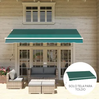 Techo Toldo Repuesto 282x250 cm Verde