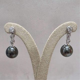 Pendientes Perla Tahití9mm Plata 925
