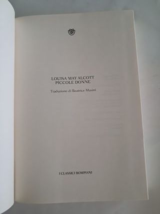 Libro Piccole Donne  L. Alcott Bompiani Nuovo