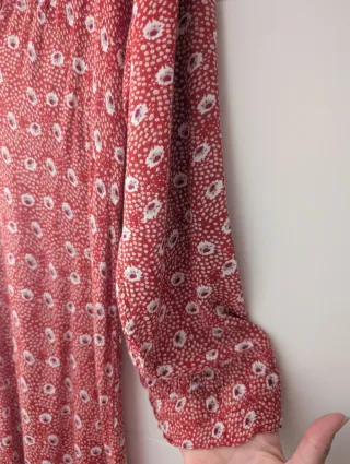 Vestido largo estampado flores