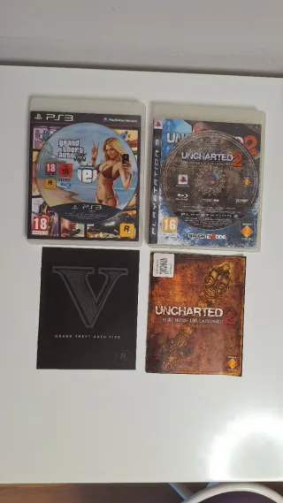 Pack 2 Juegos PS3 GTA V + Uncharted 2