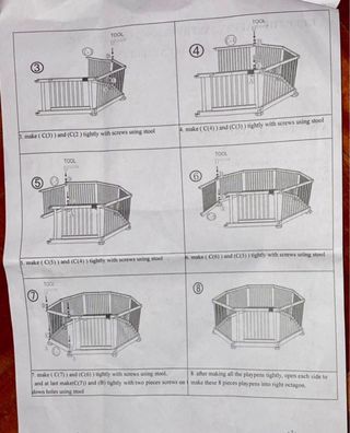 Parque infantil de madera ajustable