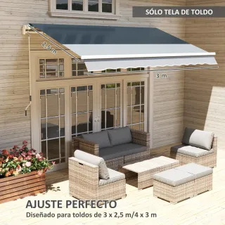 Techo Toldo Repuesto 2,8x2,5m Gris
