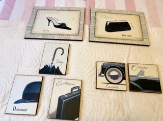 Set di 7 quadri decorativi in stile vintage