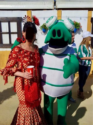 Traje de flamenca canastero lunares