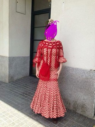 Traje de flamenca canastero lunares