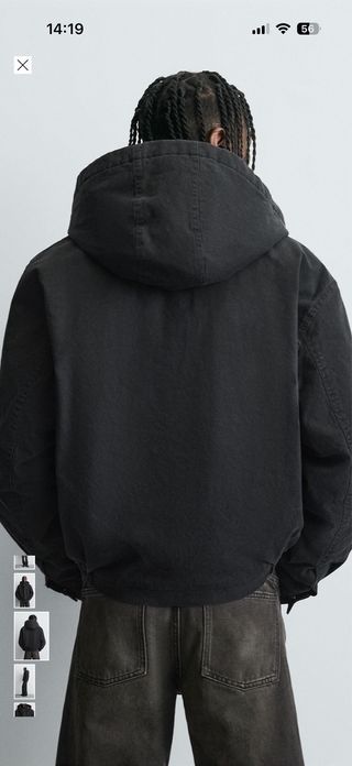 Fireman Zara Clasp Jacket Cropped Negro Black