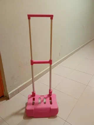 Carrito para mochila rosa