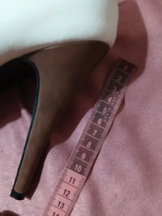 Scarpe con tacco zeppa bicolore crema/marrone