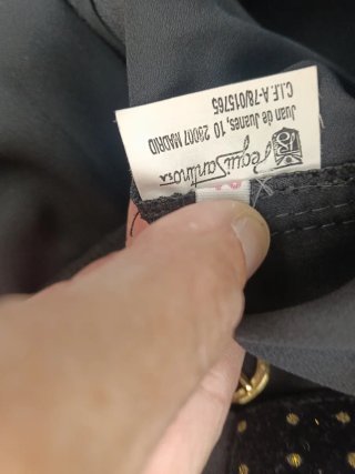 Vestido Vintage Negro Pegui Santino  Ta 46 (M/L)