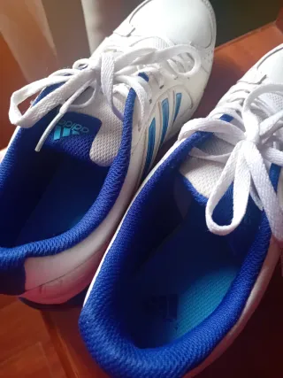 Zapatillas Adidas Mujer Blancas y Azules