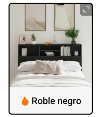 Cabecero Cama Matrimonio Roble Negro