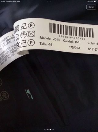 Traje Massimo Dutti Azul para graduación.