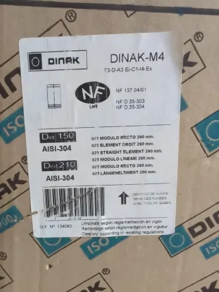 Tubo Dinak 29cm 15cm Diámetro Interior