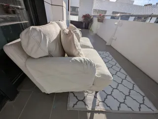 Sofá de 2 plazas tela beige