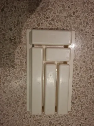 Cubertero Organizador Beige Plástico
