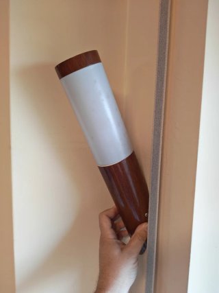 Applique da interno ferro effetto legno e plastica