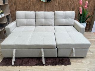 Sofá Cama Chaise Longue Beige