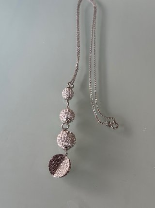 Collana con pendente a cascata argento 925