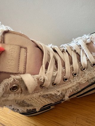 Sapatilhas Rosa e Prata com Glitter