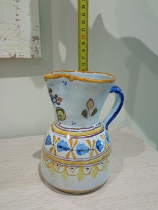 Jarra cerámica Talavera multicolor