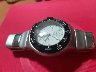 Reloj Philippe Arnol Cuarzo Cronógrafo Plateado.