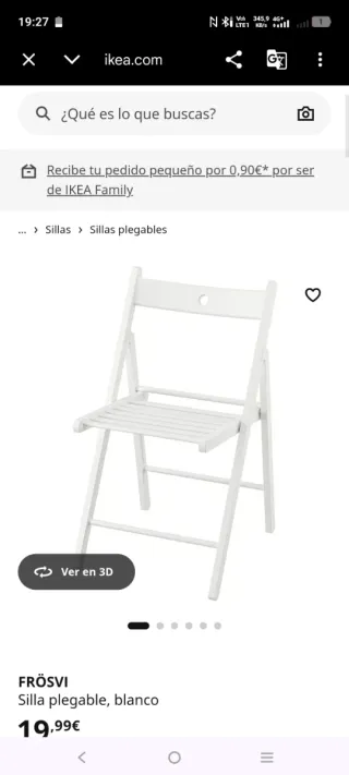 Silla plegable Ikea FRÖSVI blanca