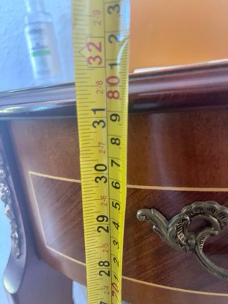 Mesita recibidor madera con incrustaciones