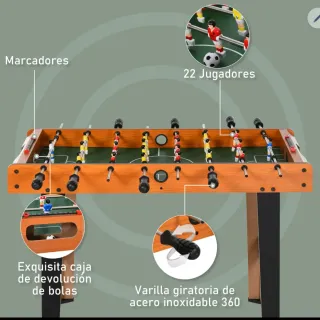 Futbolín de mesa madera niños juego niños y adulto