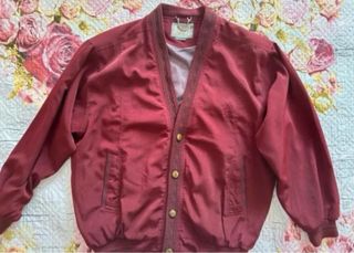 Giubbotto bomber vintage bordeaux L anni 90