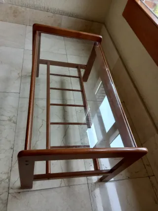 Mesa de centro madera y cristal