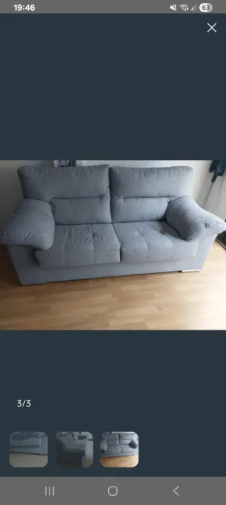 Sofá de 2 plazas gris