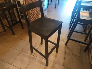 5 sillas negras alta