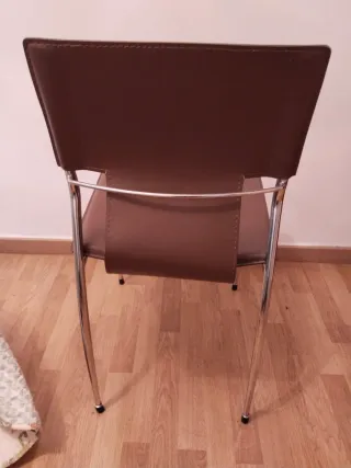 Juego de 2 sillas de diseño marrón