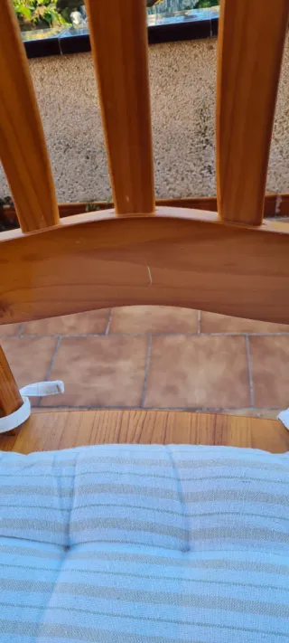Juego de 2 sillas de madera maciza