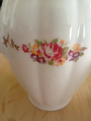 Cafetera y lechera vintage flores años 70