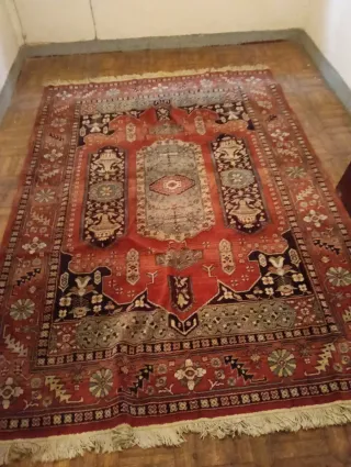 Alfombra de lana multicolor