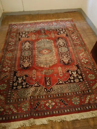 Alfombra de lana multicolor