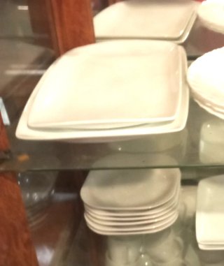 Juego platos porcelana blanca estilo bávaro