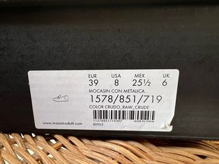 Mocasines Massimo Dutti Piel Beige Talla 39