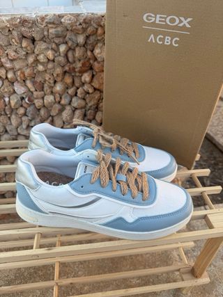 Zapatillas Geox ACBC Azul y Blanco